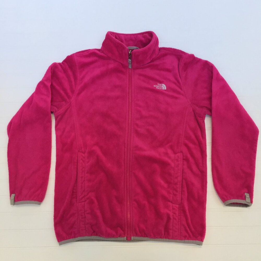 The North Face Pink Fuzzy Fleece Jacket Girls 18